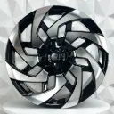 RIN 20X10 5-114.3/127 R1 SPORT 8115 GLOSS BLACK MACHINE FACE ET-19 CB70.1