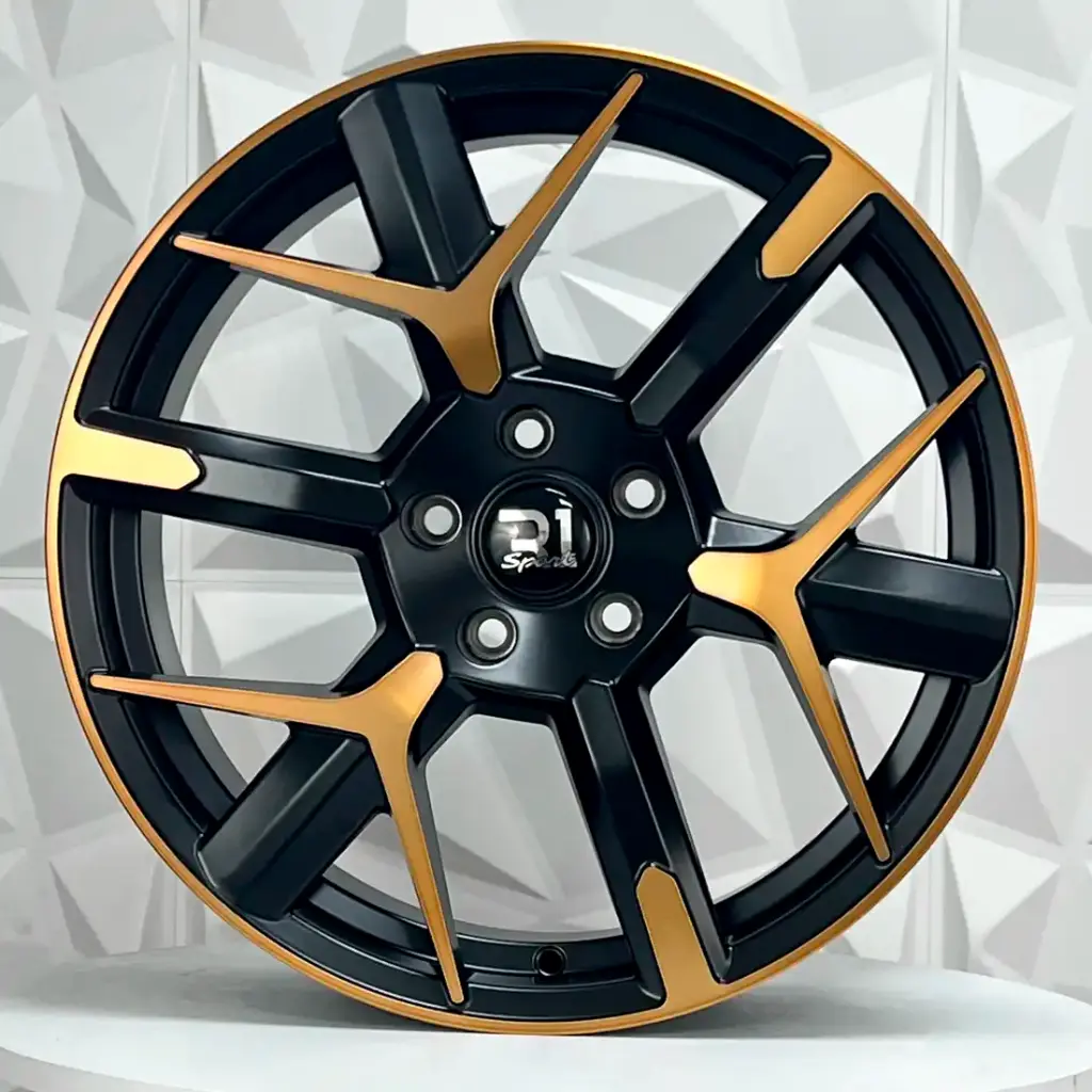 RIN 18X8 5-112 R1 SPORT CPR14-FF SATIN BLACK MF+COPPER ET40 CB57.1
