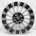 RIN 15X6.5 4-100 R1 SPORT 1506D BLACK MACHINE FACE ET35 CB73.1 