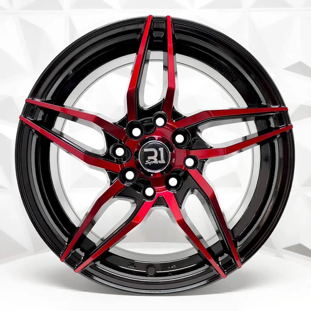 RIN 15X6.5 4-100/114.3 R1 SPORT RGW5841 BLACK MACHINE FACE+RED ET38 CB73.1 