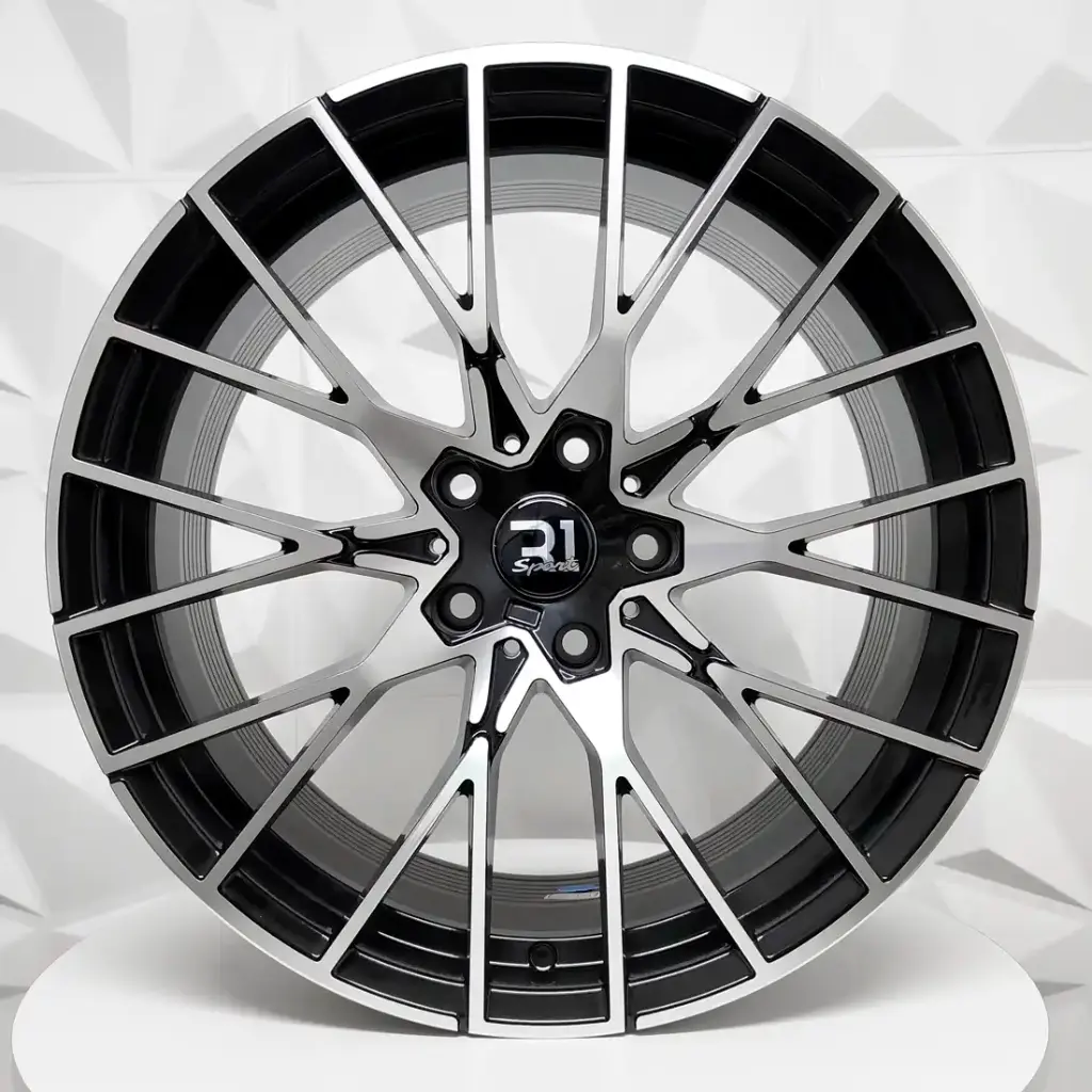 RIN 19X8.5 5-120 R1 SPORT 9374F BLACK MACHINED FACE ET35 CB72.6