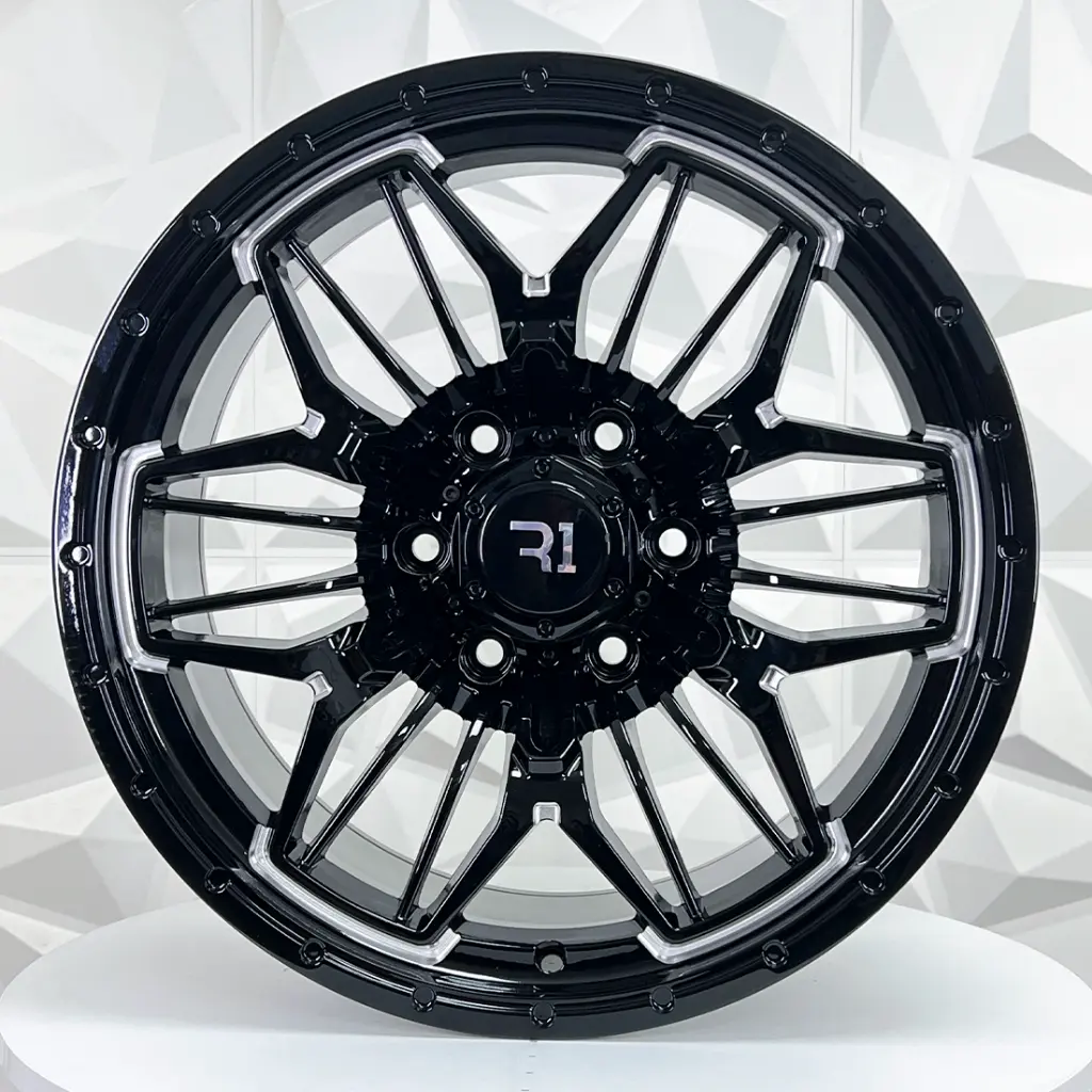 RIN 18X9 6-139.7 R1 SPORT F8749 BLACK+MILLING ET12 CB106.1