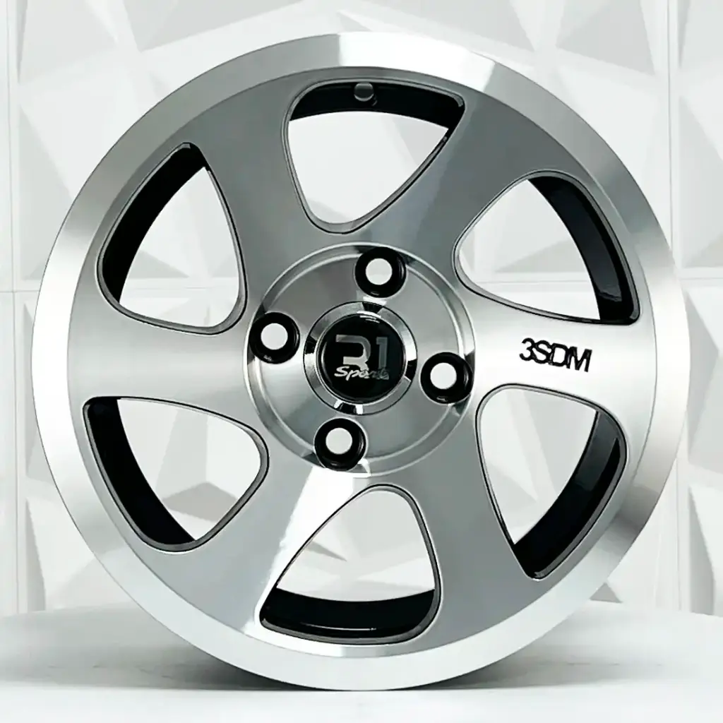 RIN 14X6 4-100 R1 SPORT QC633 BLACK MACHINE FACE ET30 CB73.1