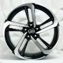 RIN 18X8 5-114.3 R1 SPORT DX218/A046 BLACK MACHINE FACE ET40 CB73.1