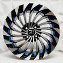 RIN 15X6.5 4-100 R1 SPORT RGW2658 BLACK MF+BLUE UNDERCUT ET35 CB73.1