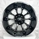 RIN 22X12 8-170 R1 SPORT 894 GLOSS BLACK MILLED ET-44 CB125.1
