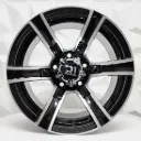 RIN 15X8 5-120 R1 SPORT 968 BLACK MACHINE FACE ET0 CB83