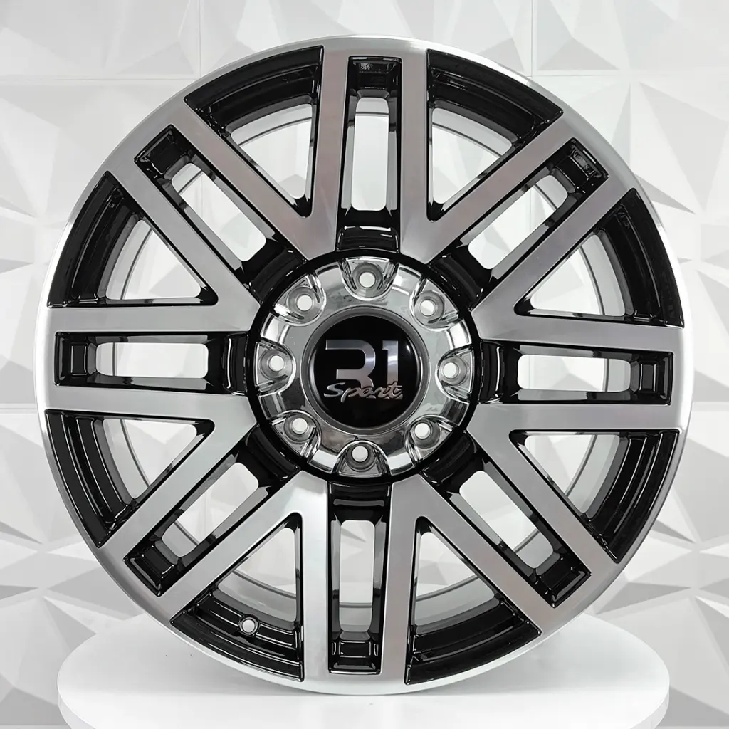 RIN 22X9 8-170 R1 SPORT FF7055 BLACK MACHINE FACE ET40 CB124.9