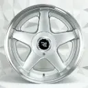 RIN 17X9.5 5-100/113 R1 SPORT QC1885 SILVER MACHINE LIP ET20 CB73.1