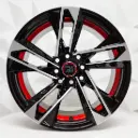RIN 15X8.5 4-100/114.3 R1 SPORT JCW39/MG02 BLACK MACHINE FACE RED UNDERCUT ET5 CB73.1