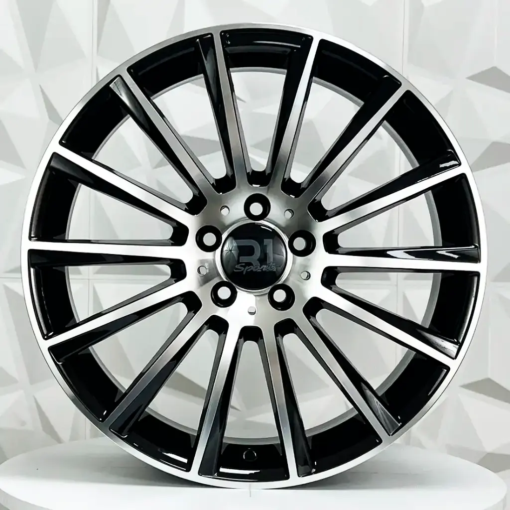 RIN 20X9.5 5-112 R1 SPORT 866 BLACK MACHINE FACE ET45 CB66.6