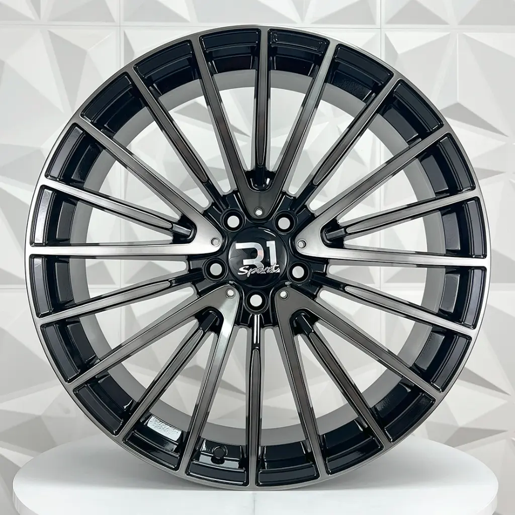 RIN 20X9.5 5-112 R1 SPORT 2001 MB-BLACK CLEAR COAT ET35 CB66.6