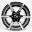 RIN 16X8.5 6-139.7 R1 SPORT 0133 BLACK MACHINE FACE ET10 CB106.2