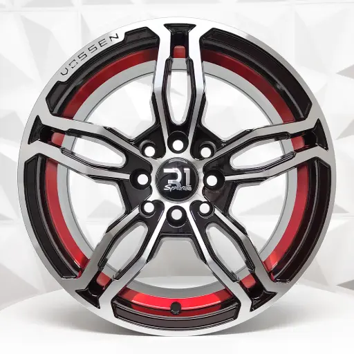 [156542] RIN 15X6.5 4-100/114.3 R1 SPORT ZCC259 BLACK MACHINE FACE+RED UNDERCUT ET25 CB73.1 