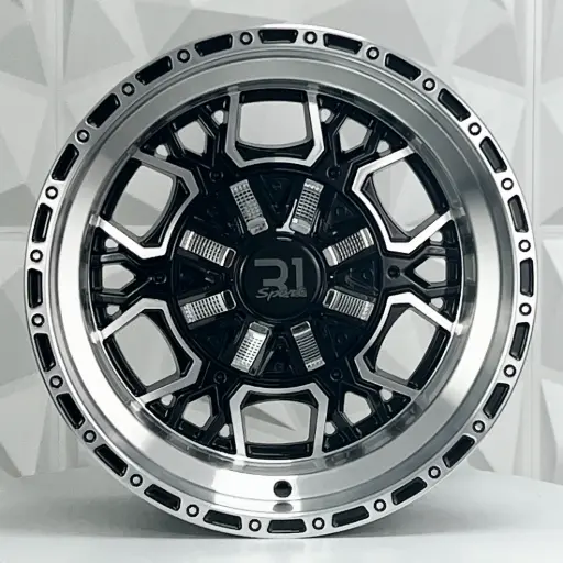 [157628] RIN 15X8 5-114.3 R1 SPORT JWC267 BLACK MACHINE FACE MACHINE LIP ET-10 CB83